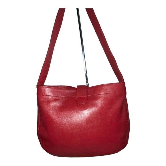 COACH Soho Women’s Vintage Buckle Red 'Poppy' Leather Hobo Bag Made in USA - Picture 7 of 16